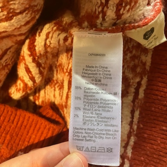 Madewell winter sweater red with white snowflakes xxs - Picture 5 of 6